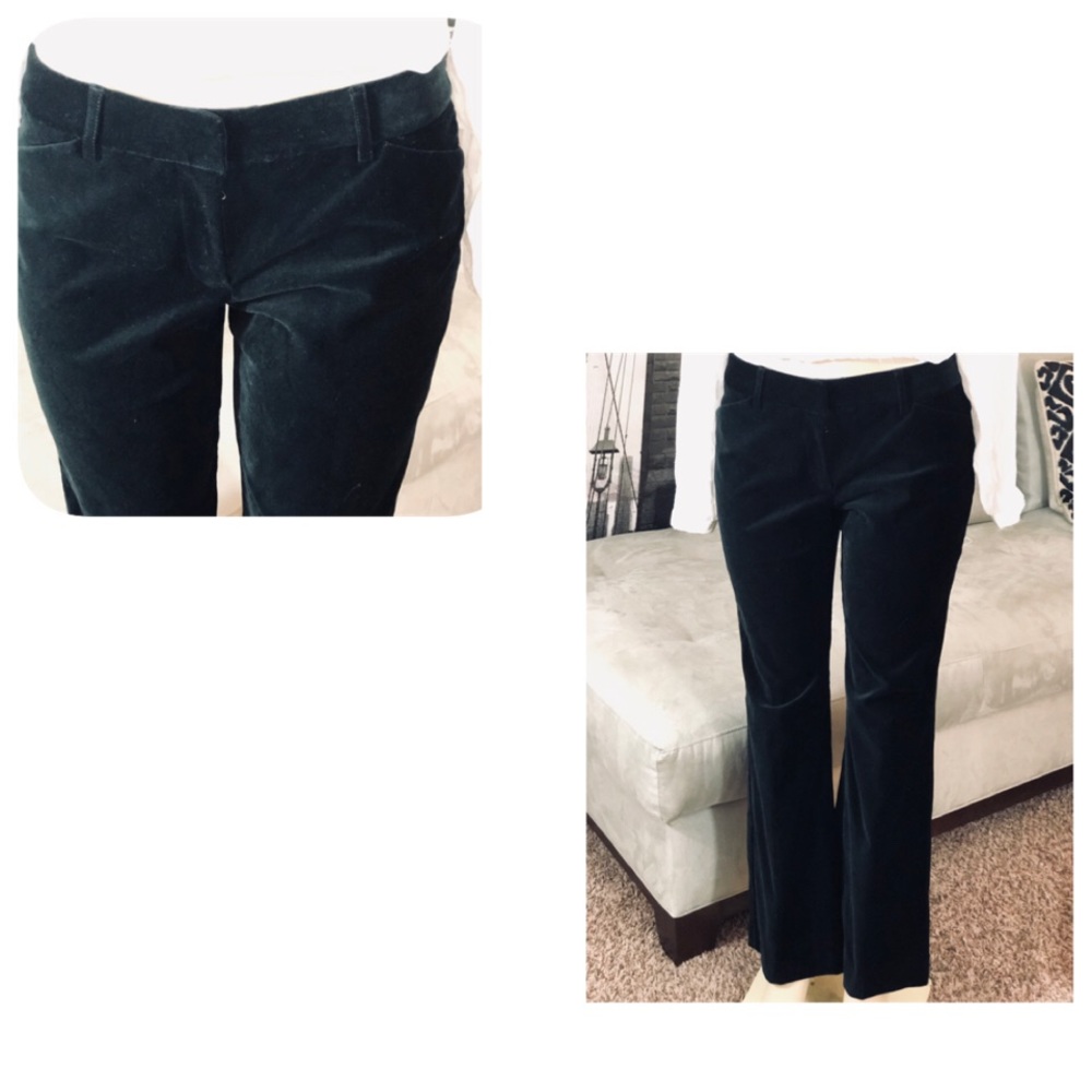 EXPRESS EDITOR BLACK VELVET TROUSERS SZ 6
